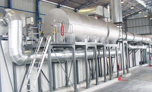 General view of the installation with recuperative thermal oxidizer